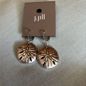 J. Jill Silver Tone Sand Dollar Earrings